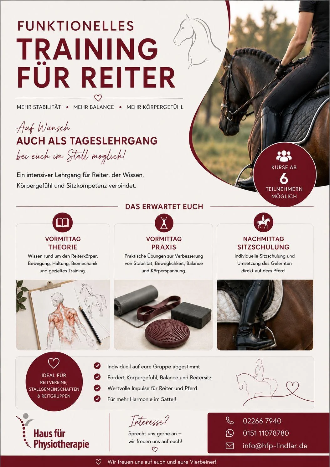 Tageslehrgang bei euch im Stall